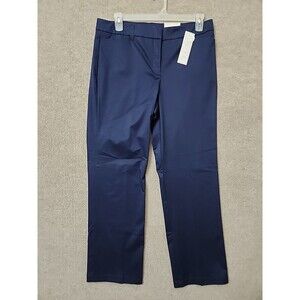 Charter Club Classic Fit Tummy Slimming Dress Pants Womens 14 Navy Blue NEW